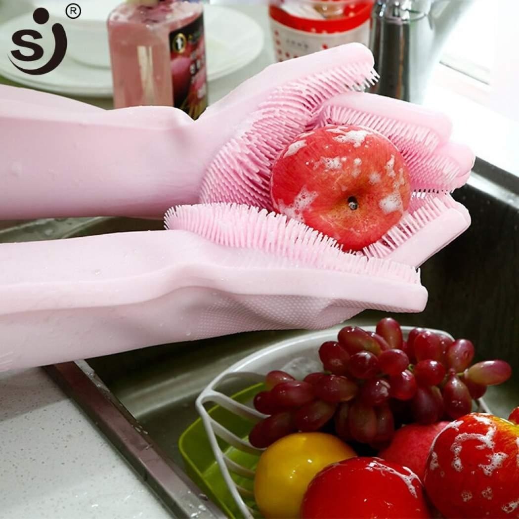 Scrubber Silicone Cleaning Gloves