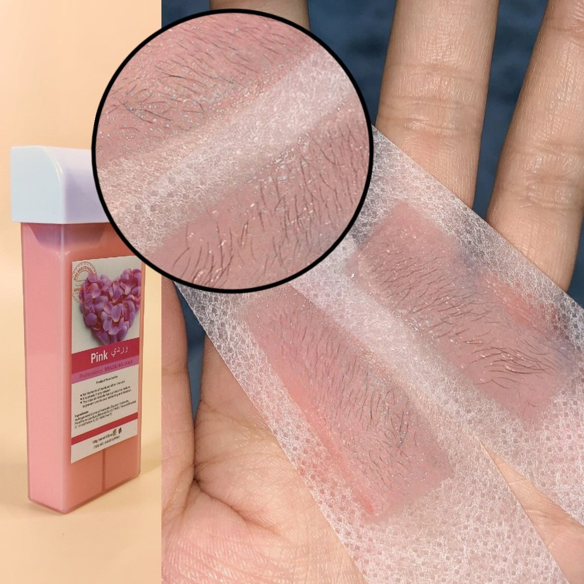 Pack of 3 Roll-On Wax Heater – Electric Hair Remover with Wax & Strips