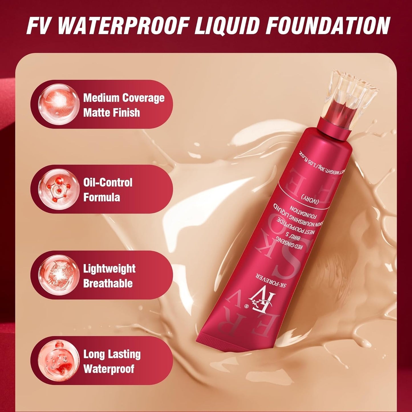 Original Fv Foundation (SK-FOREVER) | Not T&G Or YRY  Long-lasting and Oil Control: