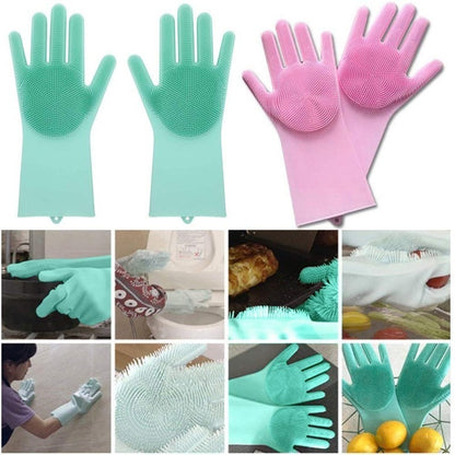 Scrubber Silicone Cleaning Gloves
