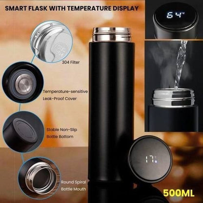 500ML LED Temperature Bottle – Digital Smart Water Thermos