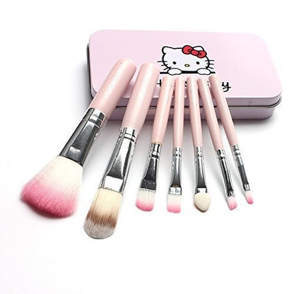 Hello Kitty Professional Makeup Brushes Set 07 Pcs With Box Pink Color
