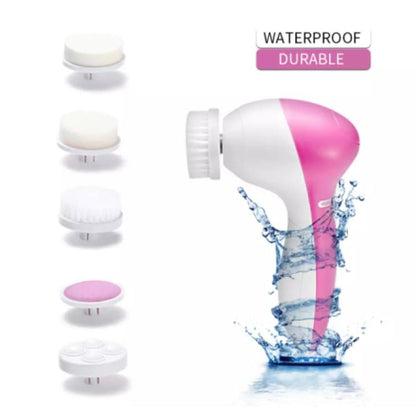 5-in-1 Facial Massager & Cleanser – Electric Exfoliator, Pore Cleaner & Blackhead Remover