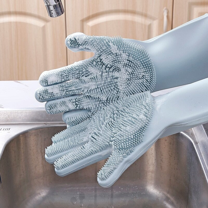 Scrubber Silicone Cleaning Gloves