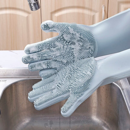 Scrubber Silicone Cleaning Gloves